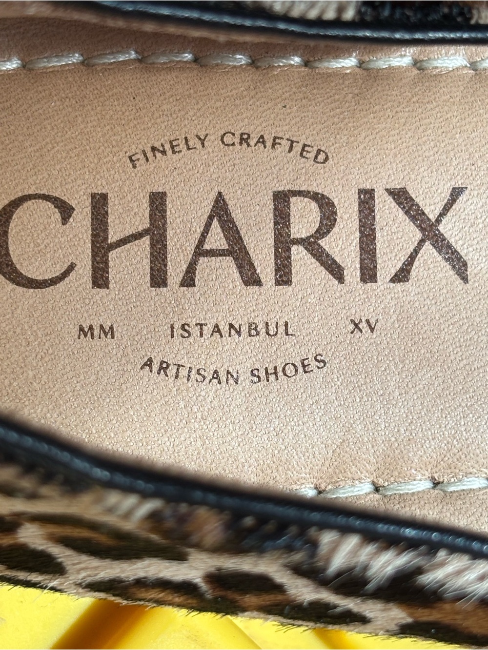 Charix Hair on Leopard Print Leather Slip-On Flats Istanbul 36 - Picture 7 of 7